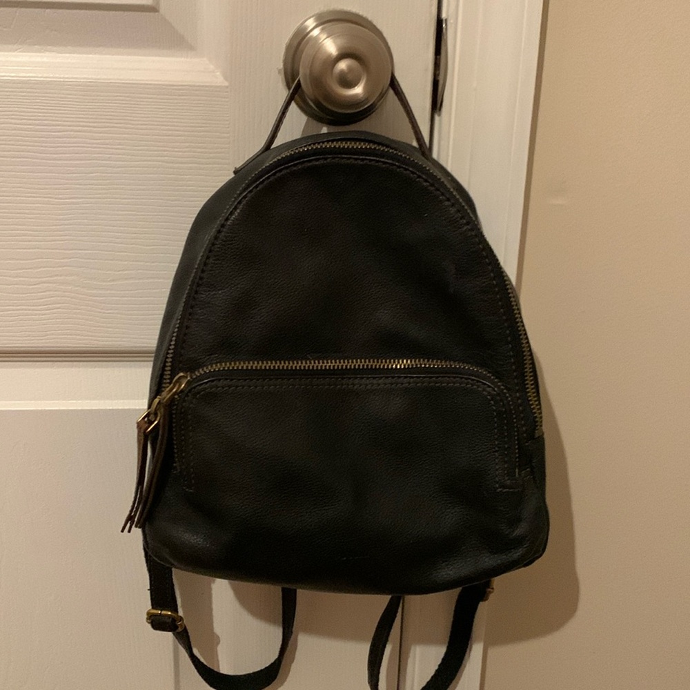 Fossil small leather backpack